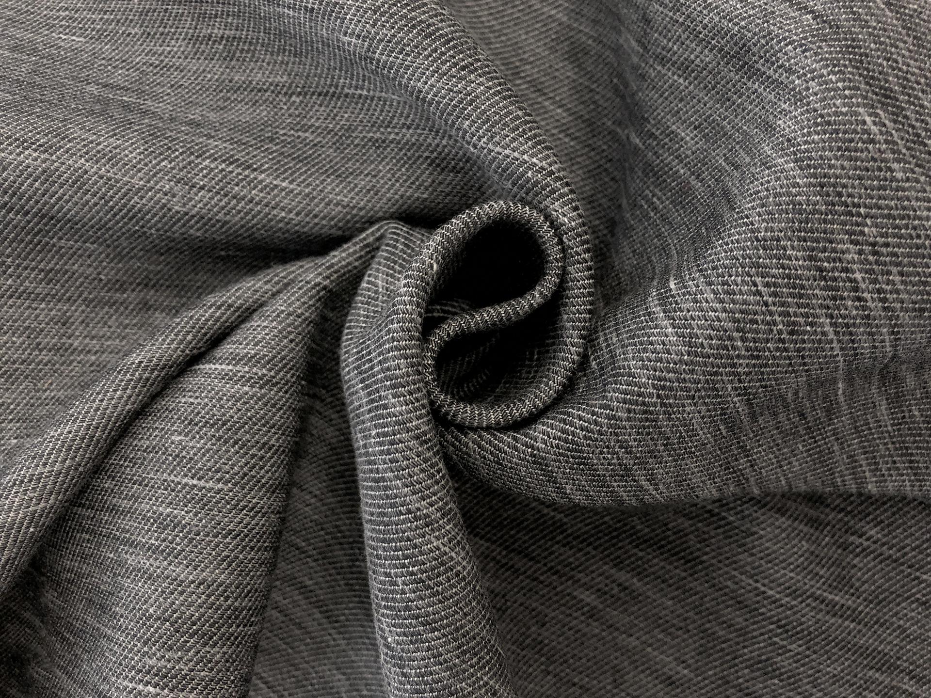 Doubleface Stretch Cotton Twill in Medium Heather Grey2