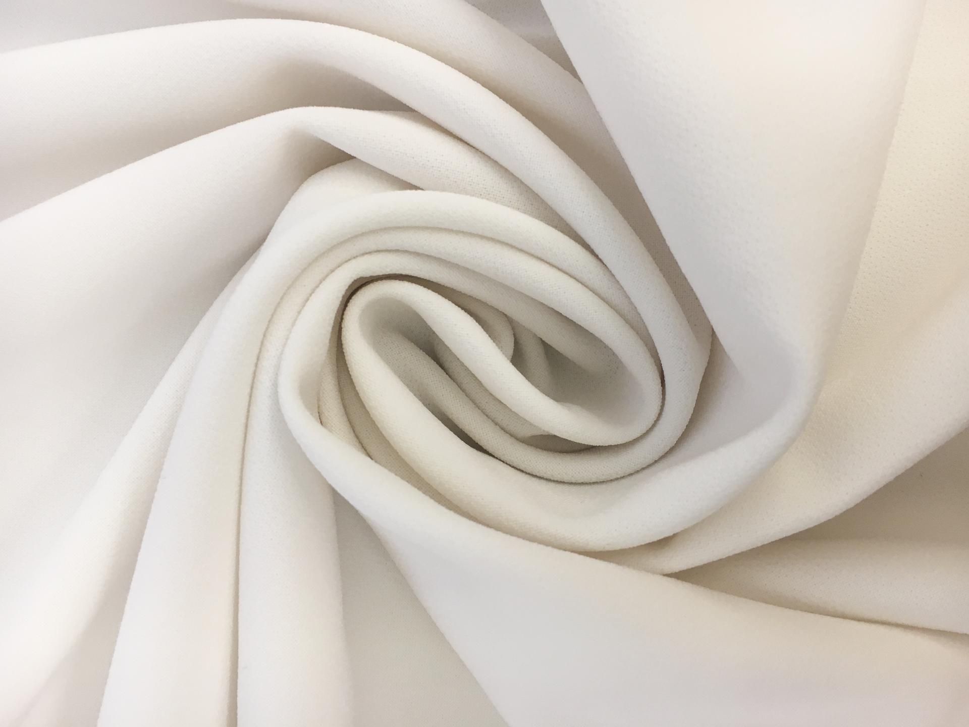 Polyester Stretch Crepe in Off White0