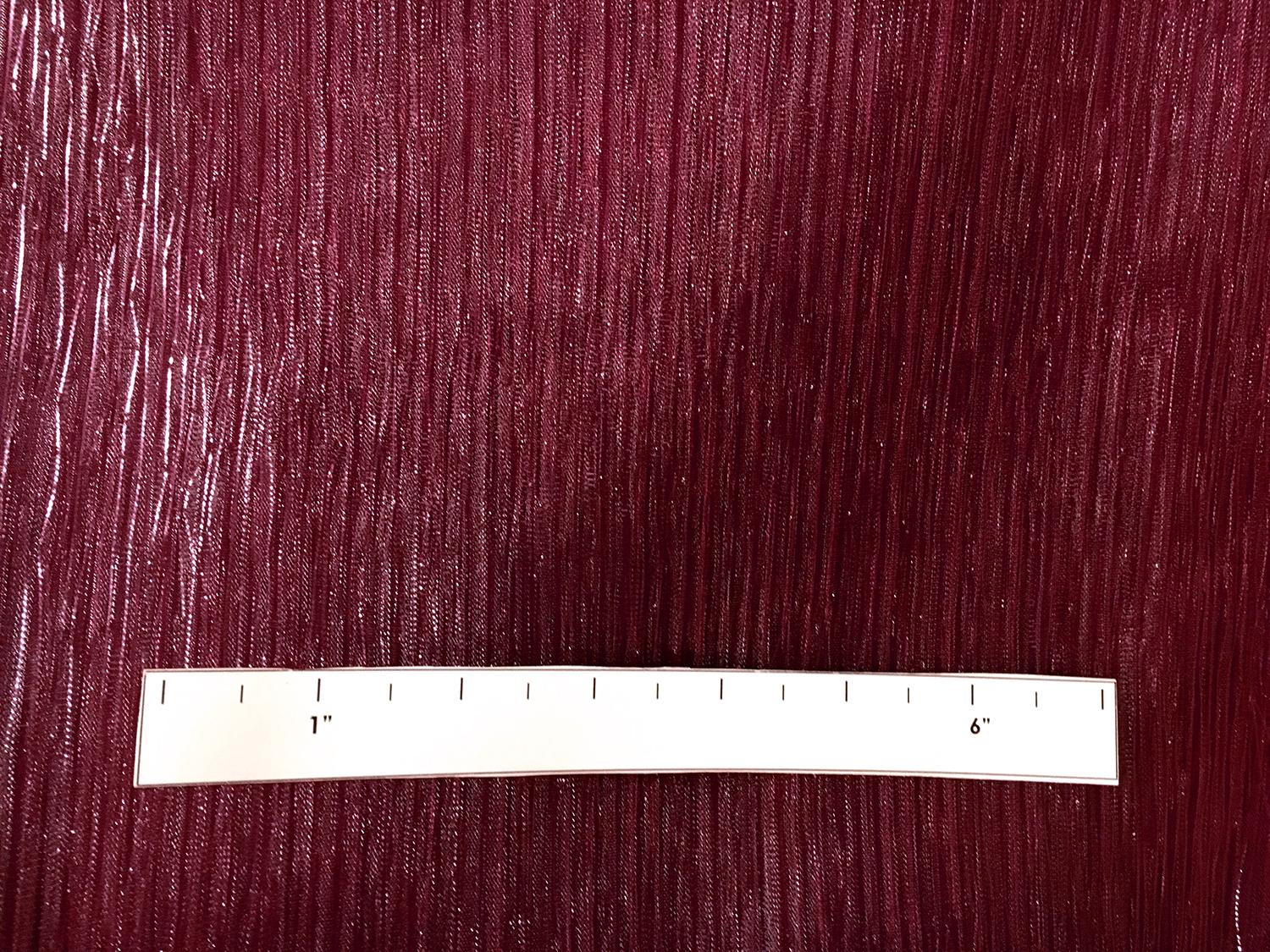 Polyester and Nylon Blend Pleated Organza in Raspberry1