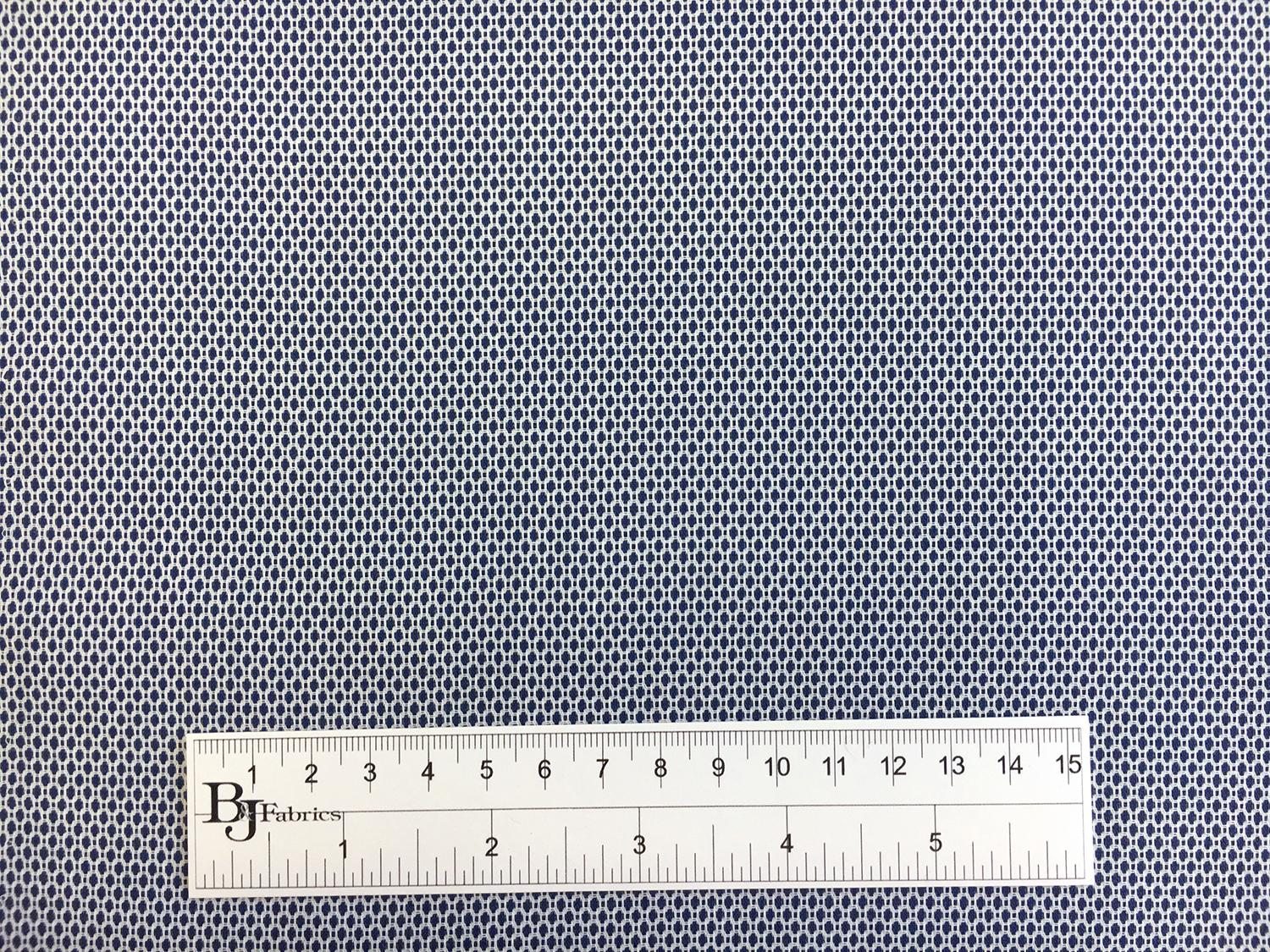 Cotton Oxford Dobby Shirting in Navy3