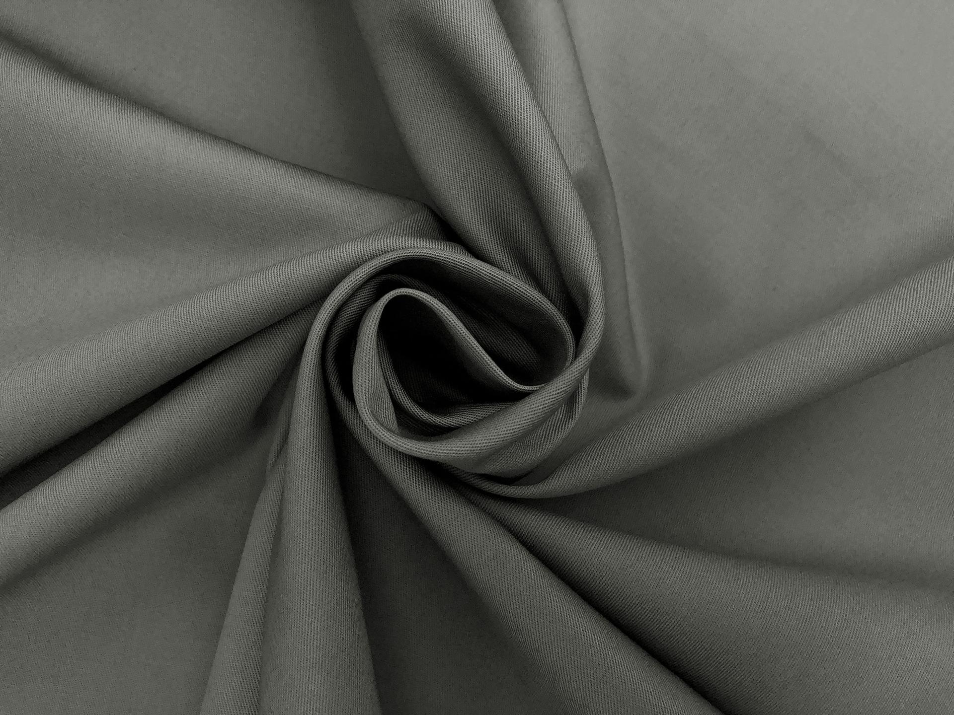 Combed Cotton Fineline Twill in Grey1