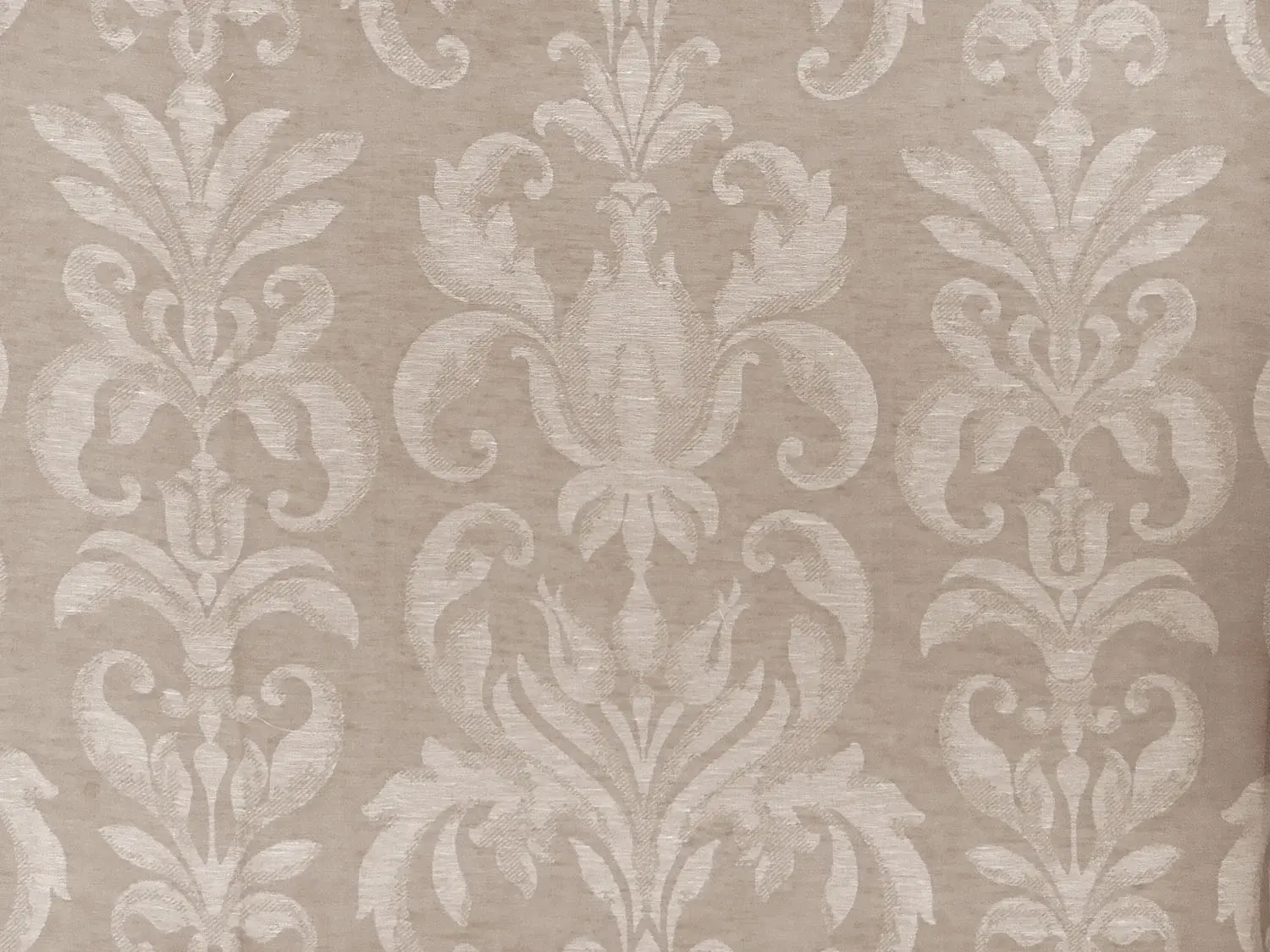 Poly Linen Double Gauze Filigree Damask in Blush0