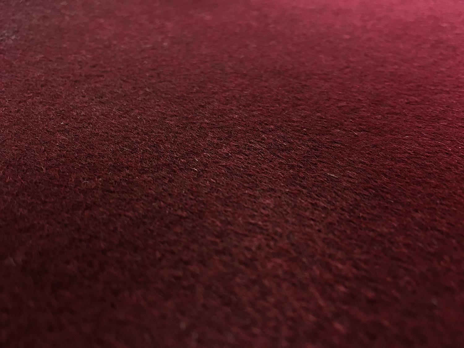 Virgin Wool Coating in Bordeaux